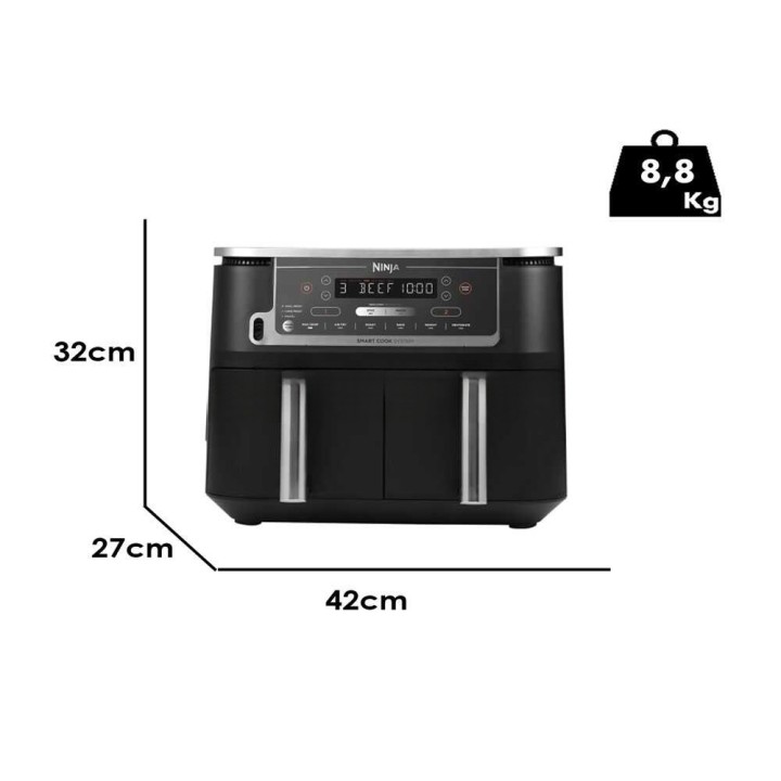 Ninja AF451EU kaksialueinen kuumailmakeitin, 9,5 l, 2 470 W