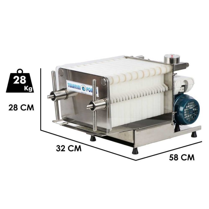 Tellarini CrystalPro jet 20 viinin levy- ja kartonkisuodatin, 0,5 HP