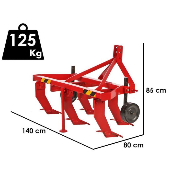140 Leggera 5 ancore -ripuntaja traktoriin, 140 cm, 5 ankkuria, 125 kg