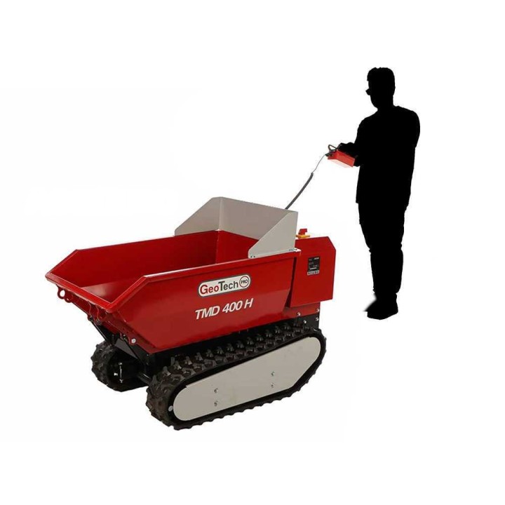 GeoTech Pro TMD 400 H akkukäyttöinen telaketjukuljetin, 400 kg, hydraulinen kippaus