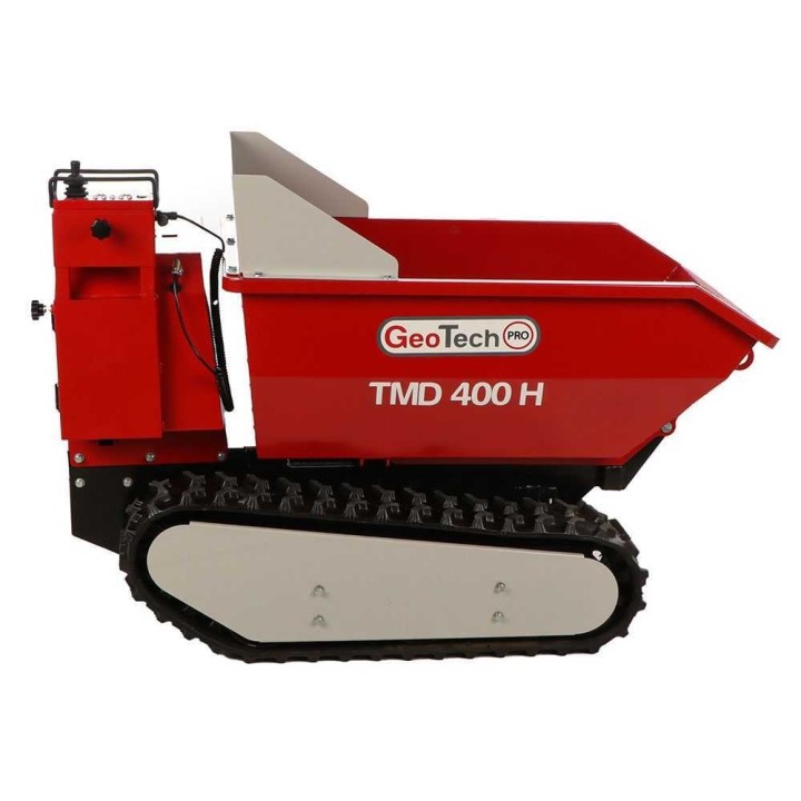 GeoTech Pro TMD 400 H akkukäyttöinen telaketjukuljetin, 400 kg, hydraulinen kippaus
