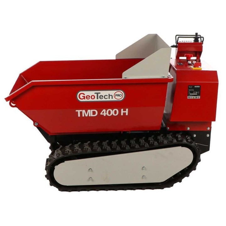 GeoTech Pro TMD 400 H akkukäyttöinen telaketjukuljetin, 400 kg, hydraulinen kippaus