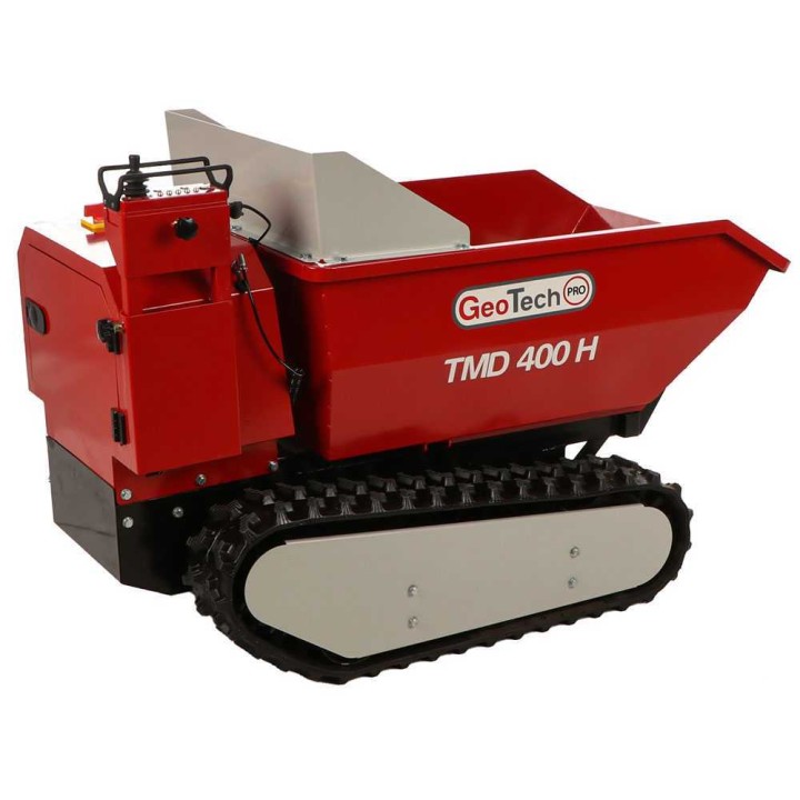 GeoTech Pro TMD 400 H akkukäyttöinen telaketjukuljetin, 400 kg, hydraulinen kippaus