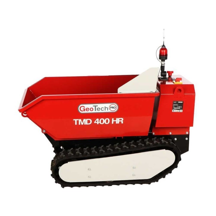 GeoTech Pro TMD 400 HR radiokauko-ohjattava akkukuljetin, 400 kg, 48 V, hydraulinen kippaus