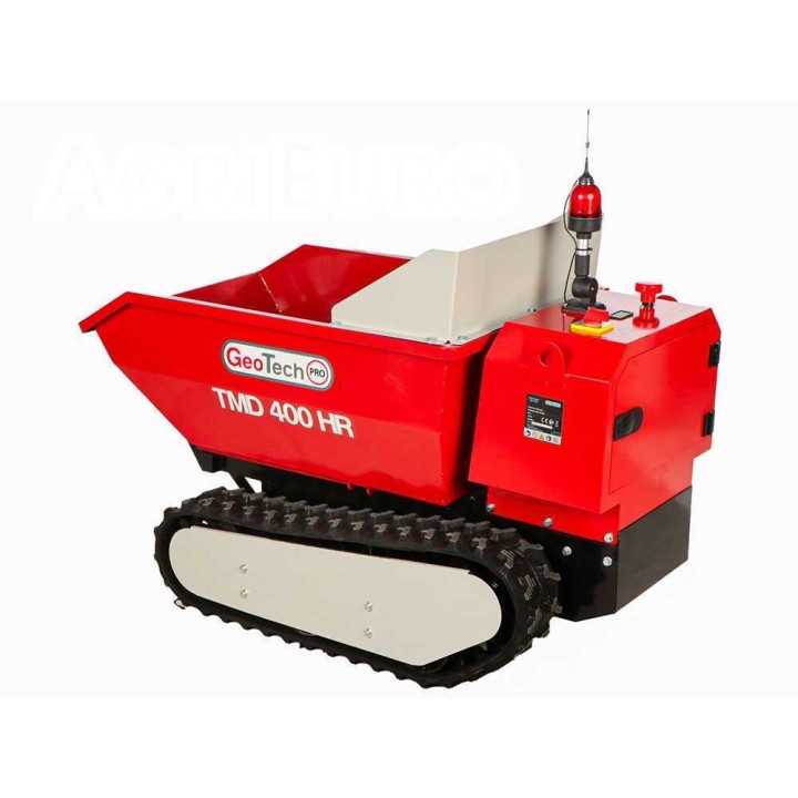 GeoTech Pro TMD 400 HR radiokauko-ohjattava akkukuljetin, 400 kg, 48 V, hydraulinen kippaus