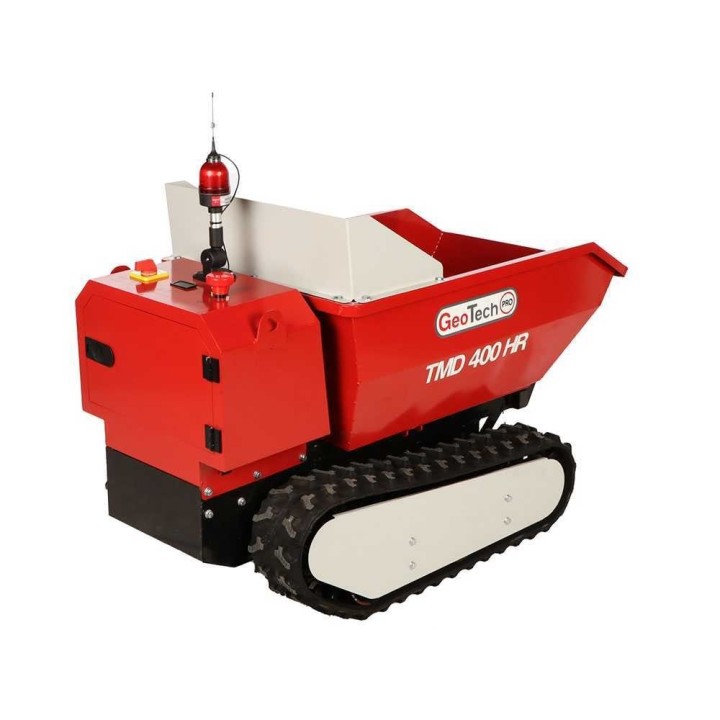 GeoTech Pro TMD 400 HR radiokauko-ohjattava akkukuljetin, 400 kg, 48 V, hydraulinen kippaus