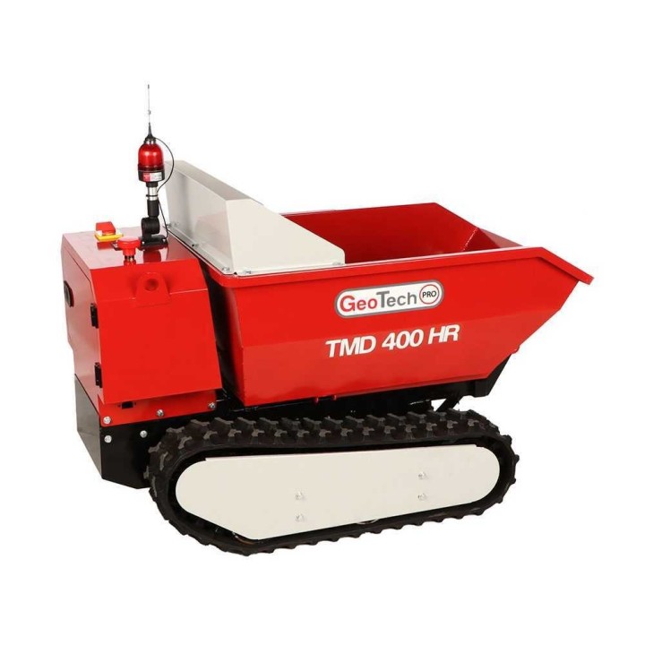 GeoTech Pro TMD 400 HR radiokauko-ohjattava akkukuljetin, 400 kg, 48 V, hydraulinen kippaus