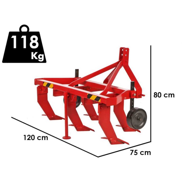 Serie 120 kevyt traktorikäyttöinen ripuntaja, 5 ankkuria, 120 cm, 25–40 HP