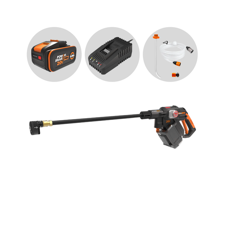 Worx Nitro HydroShot WG633E akkupainepesuri 20 V 4 Ah 56 bar