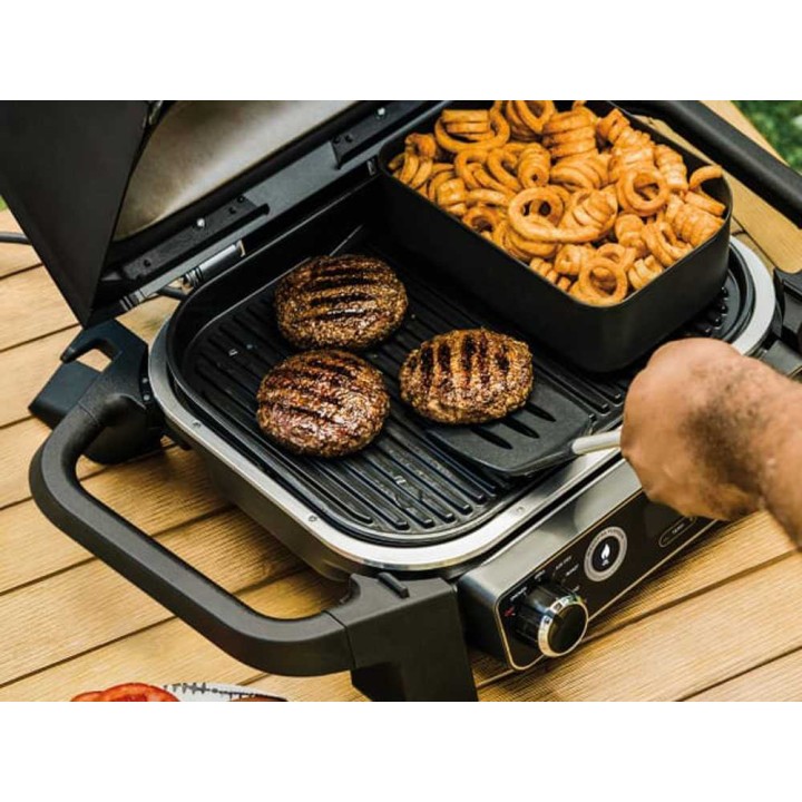 Ninja Woodfire ilmakypsennyskori sähkögrilliin, puolileveä, tarttumaton pinnoite
