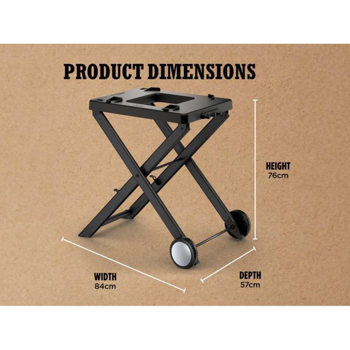 Ninja Woodfire taitettava grillauskärry OG701EU-mallille, 84 × 57 × 75,5 cm