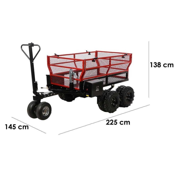 GeoTech Pro E-Truck 600 akkukäyttöinen kuljetuskärry, 1 200 W, 600 kg