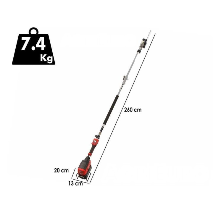 Blue Bird PCS 23-10 akkuoksasaha varrella, 50,4 V, 5 Ah, 25 cm
