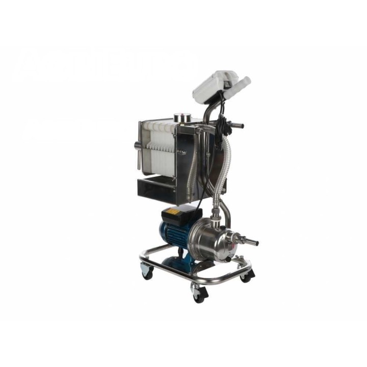 Tellarini CrystalPro Plus 10 levysuodatin viinille, ruostumaton teräs, 0,5 HP