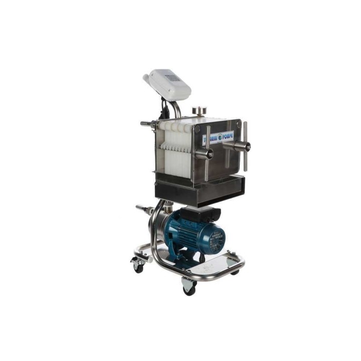 Tellarini CrystalPro Plus 10 levysuodatin viinille, ruostumaton teräs, 0,5 HP
