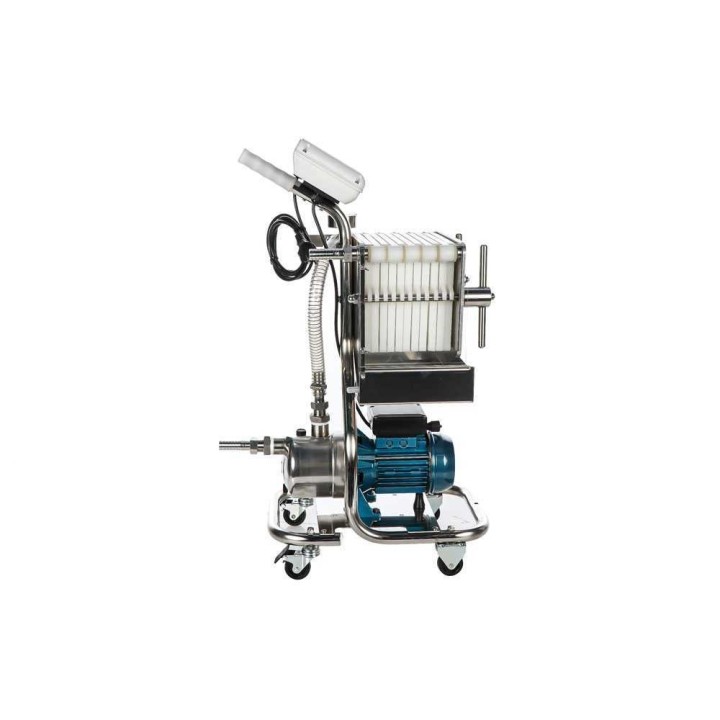 Tellarini CrystalPro Plus 10 levysuodatin viinille, ruostumaton teräs, 0,5 HP