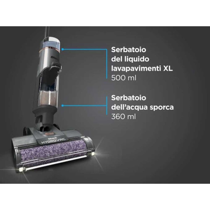 Shark HydroVac WD210EU johdoton lattiapesuri, 230 W, 21,6 V