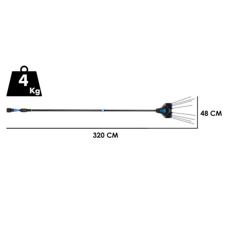 VESCO GALAXY XR21T.1 oliivinkerääjä, teleskooppivarsi 210–320 cm, 2 × 21,6 V 4,5 Ah