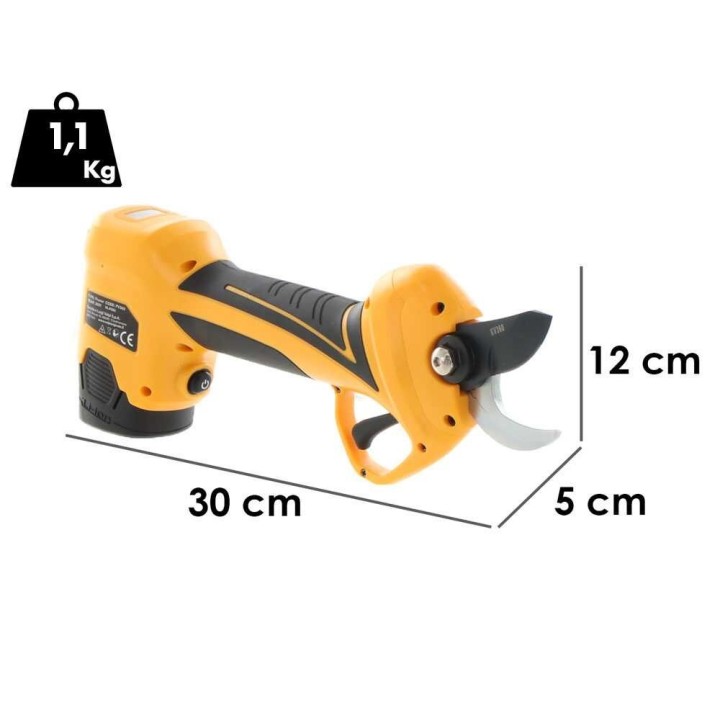 Volpi PV360 akkukäyttöiset oksasakset, 32 mm, 150 W, 2 × 14,4 V / 2,5 Ah