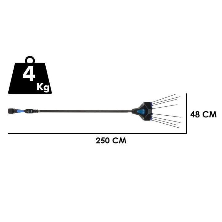 VESCO Galaxy XR14F.1 oliivinkorjuukampa, 14,4 V, 6 Ah, kiinteä varsi 250 cm