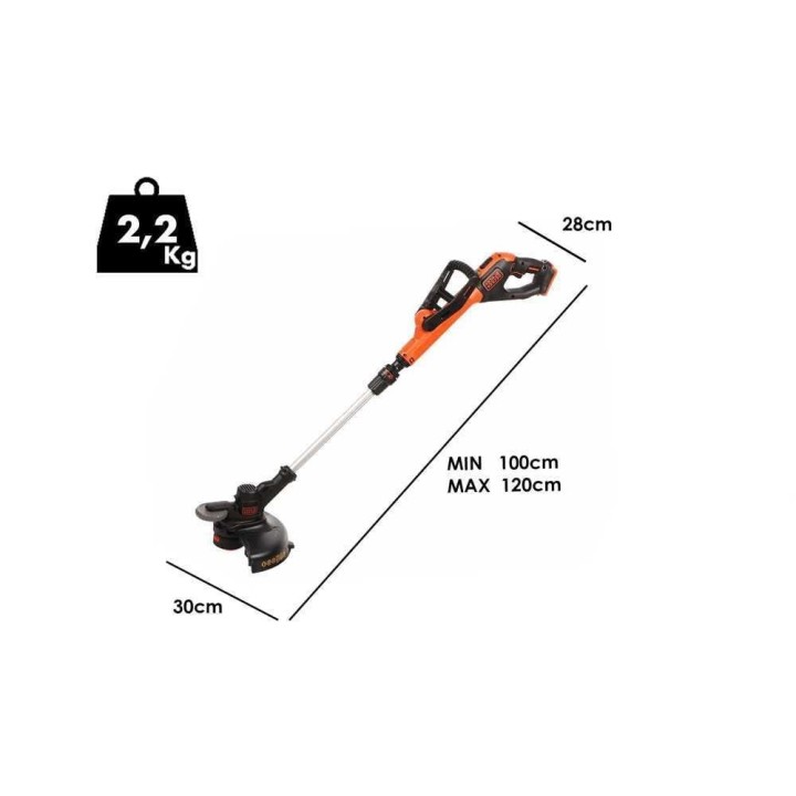 Black & Decker STC1820PCB-XJ akkukäyttöinen trimmeri, 28 cm, 18 V, ilman akkua ja laturia