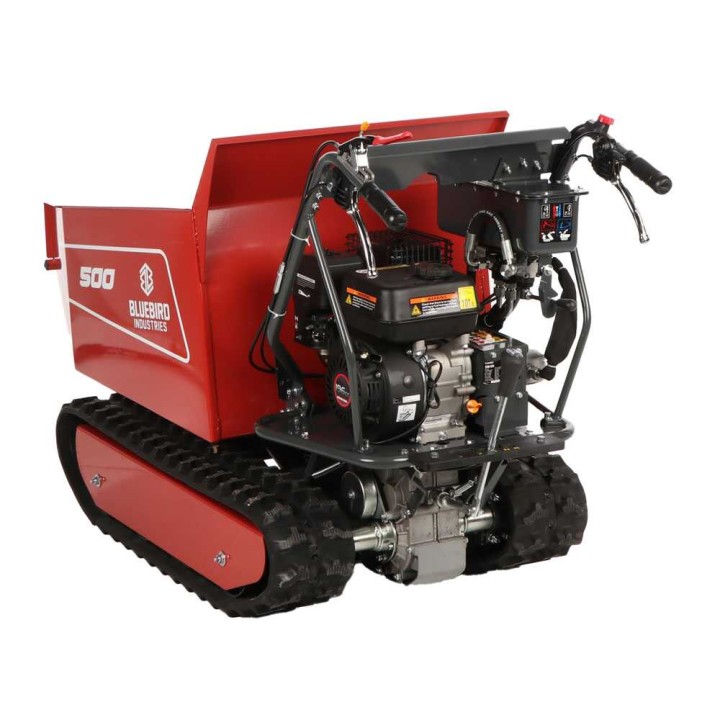 Blue Bird Carrier 500 DH telaketjudumppperi, 500 kg, Loncin 196 cm³, hydraulinen kippaus