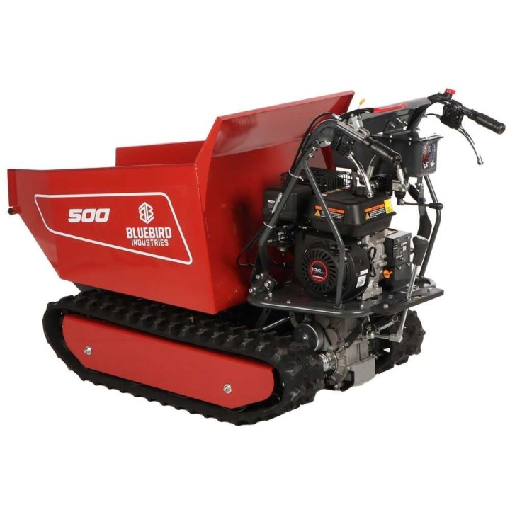 Blue Bird Carrier 500 DH telaketjudumppperi, 500 kg, Loncin 196 cm³, hydraulinen kippaus