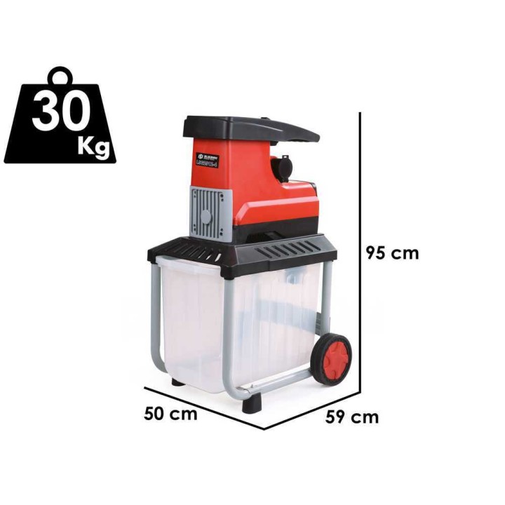 Blue Bird SH 2500 sähköinen biotriturattori 230 V, 2500 W, 40 mm, keräyskori