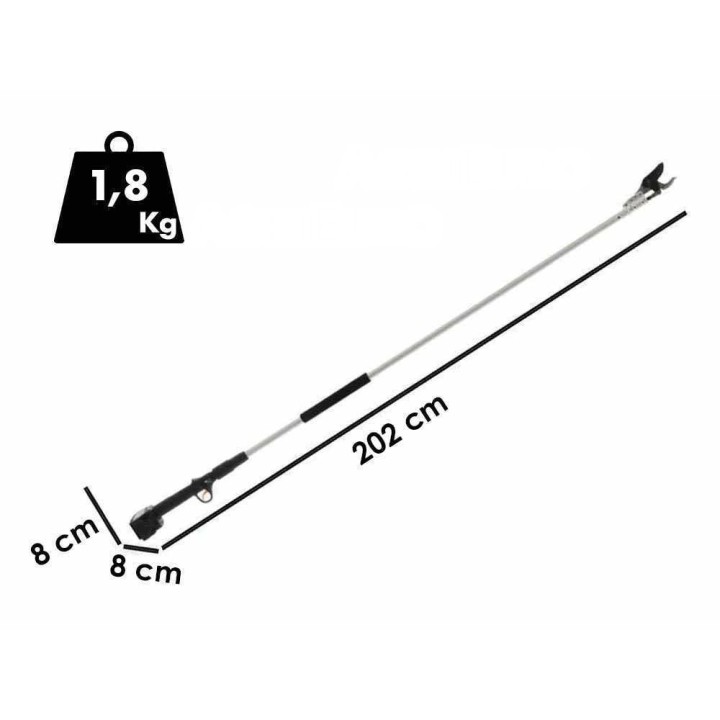 Volpi KV201NB sähköoksasakset varrella, 225 W, 200 cm, ilman akkua ja laturia