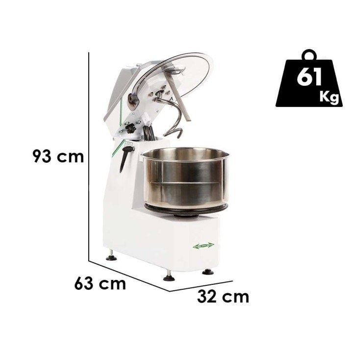 Fimar 12SR spiraalitaikinakone, nostettava pää, 750 W, 16 l, 230 V