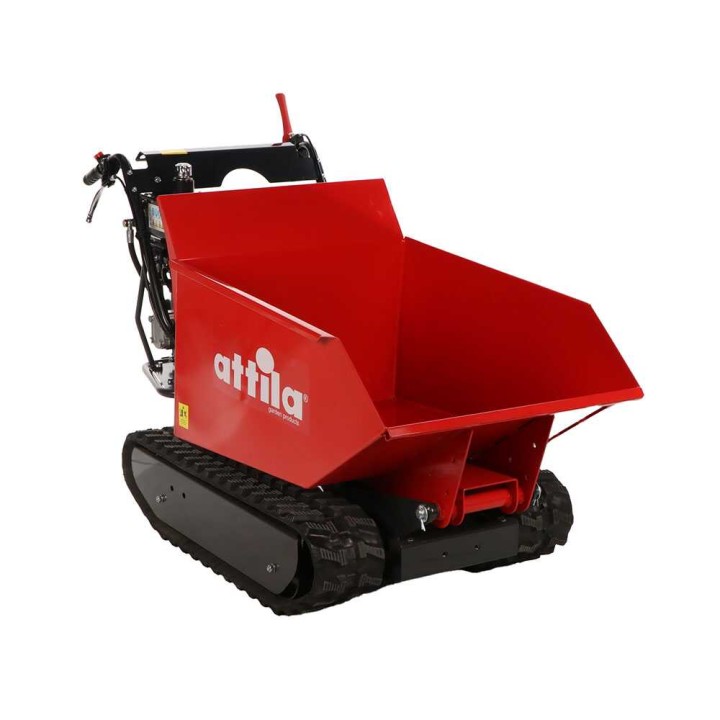 Attila ATT 500 D-L telaketjudumpperi, 500 kg, Loncin 9 HP, hydraulinen kippilava
