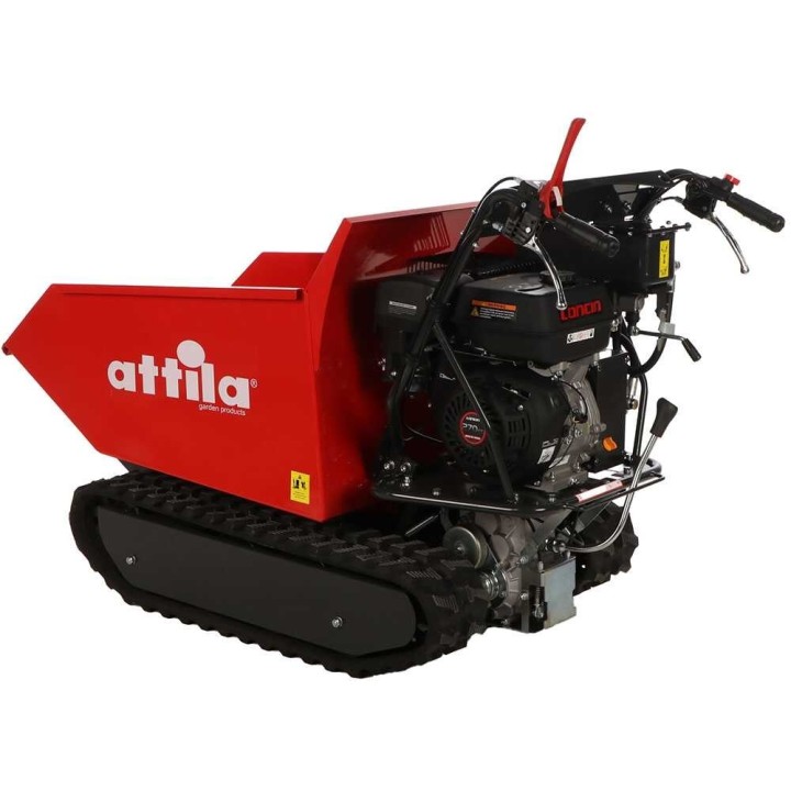 Attila ATT 500 D-L telaketjudumpperi, 500 kg, Loncin 9 HP, hydraulinen kippilava