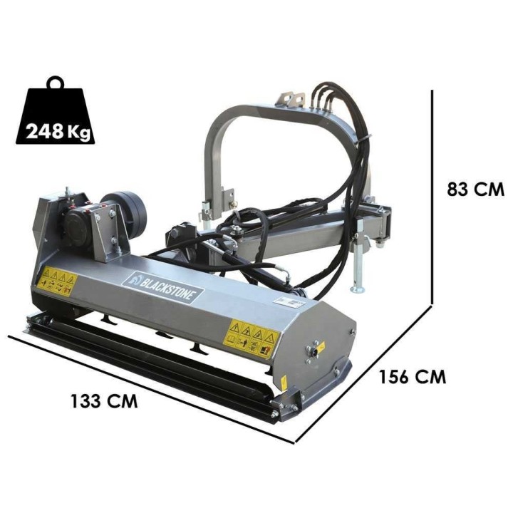 BlackStone BV 120 L sivulle siirtyvä traktorimurskain 120 cm 30 35 HP