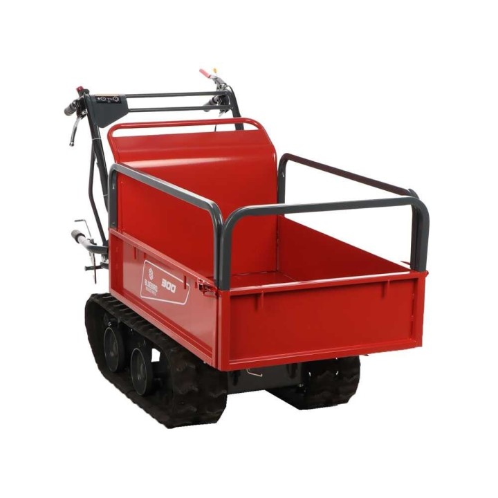 Blue Bird Carrier 300 telaketjukärry, 300 kg, Loncin 6,5 HP, laajennettava lava