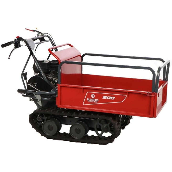 Blue Bird Carrier 300 telaketjukärry, 300 kg, Loncin 6,5 HP, laajennettava lava