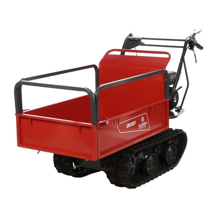 Blue Bird Carrier 300 telaketjukärry, 300 kg, Loncin 6,5 HP, laajennettava lava