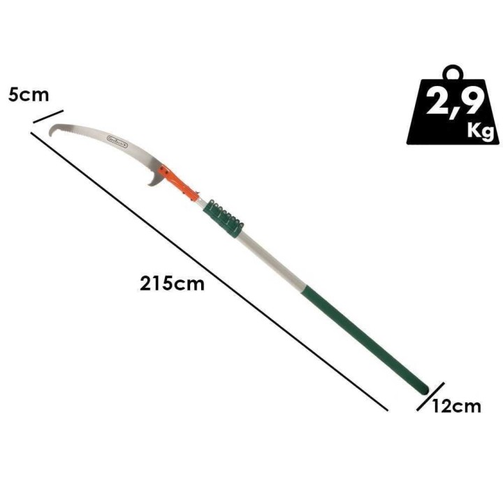 GeoTech STP S 700 oksasaha teleskooppivarrella, 215–700 cm, 45 cm terä