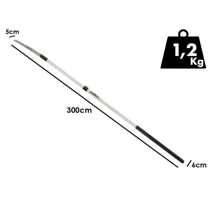 GeoTech ST 300 teleskooppinen oksasaha, 30 cm, 180–300 cm