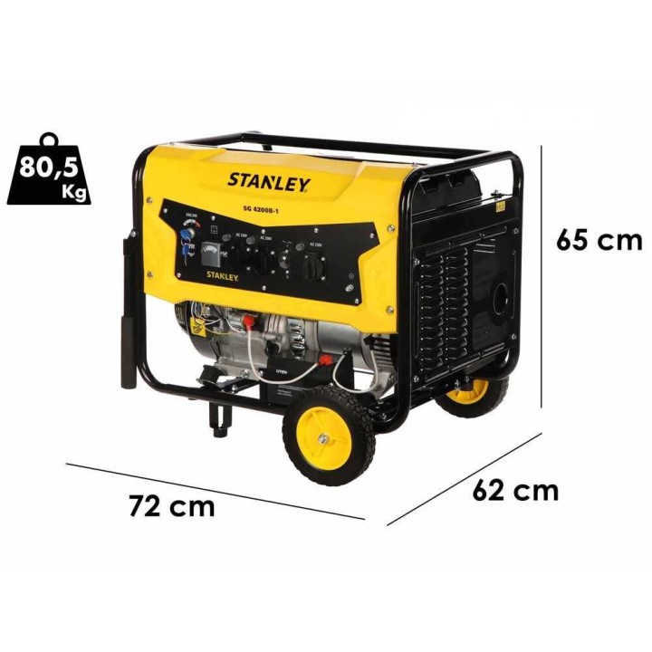 Stanley SG 4200B-1 bensiinigeneraattori, AVR, 4,3 kW, yksivaiheinen