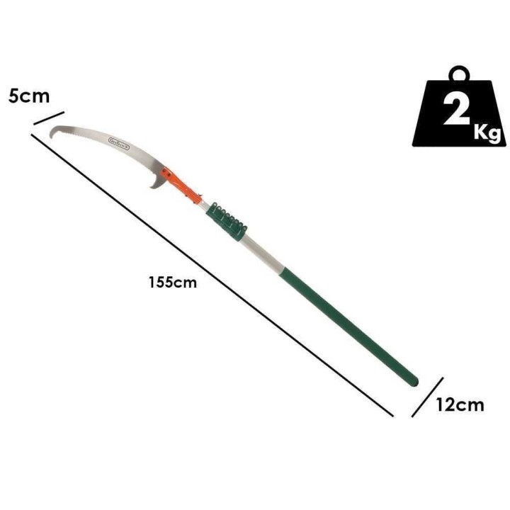 GeoTech STP S 400 oksasaha teleskooppivarrella, 45 cm, 155–400 cm