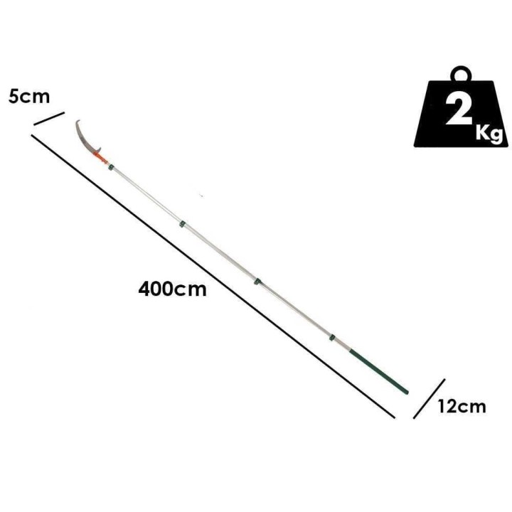 GeoTech STP S 400 oksasaha teleskooppivarrella, 45 cm, 155–400 cm
