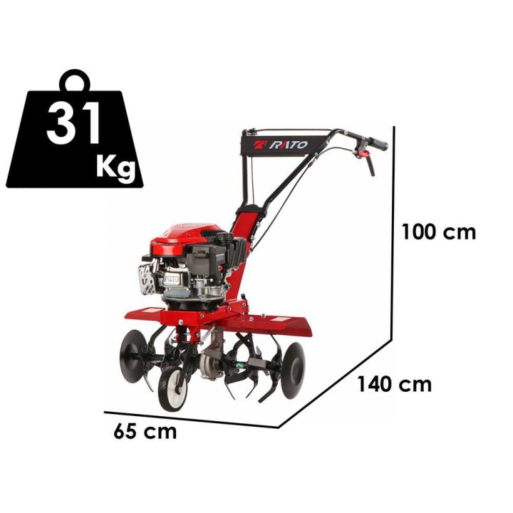 Italian Power RG1.8-45Q-D bensiinikäyttöinen moottorijyrsin, Rato RV160-PRO, 5,5 HP, 60 cm