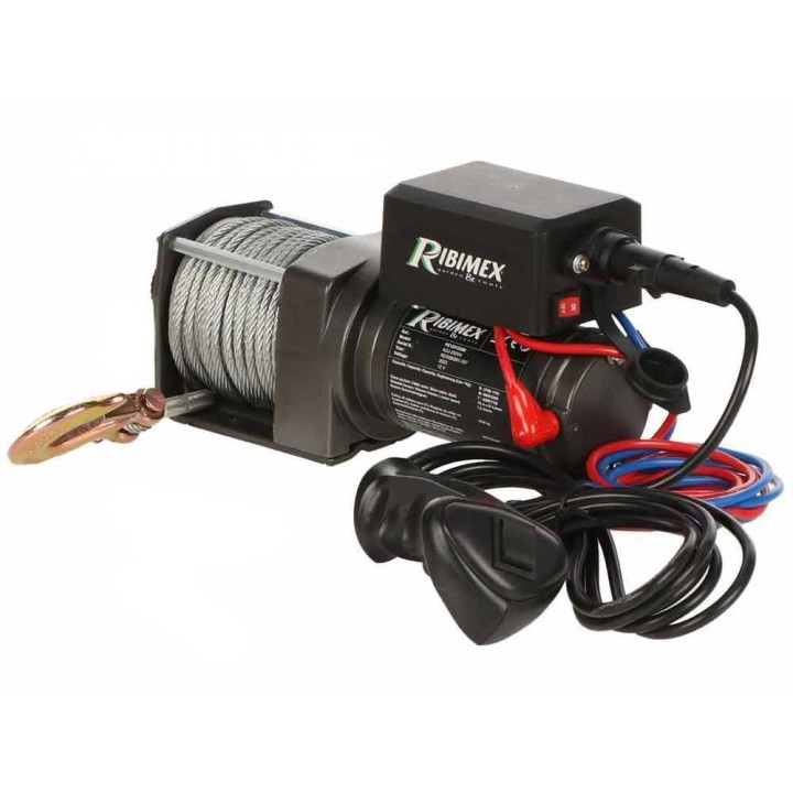 Ribimex PE12V/2500 sähkövinssi, 12 V, 3 HP, 1 100 kg kahdella vaijerilla 2 200 kg
