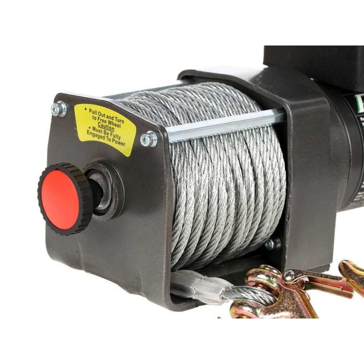 Ribimex PE12V/2500 sähkövinssi, 12 V, 3 HP, 1 100 kg kahdella vaijerilla 2 200 kg