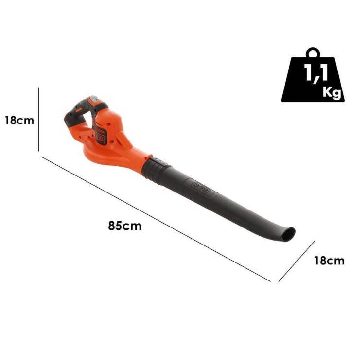 Black & Decker GWC1820PCB-XJ akkupuhallin, 18 V, 209 km/h, ilman akkua ja laturia