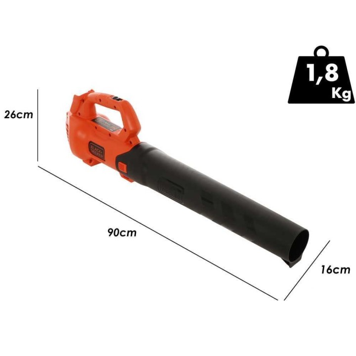 Black & Decker BCBL200B-XJ akkupuhallin, 18 V, 578 m³/h, ilman akkua ja laturia