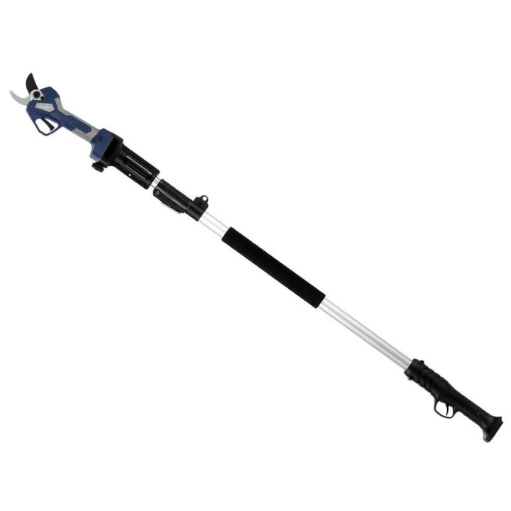 Bullmach ARTEMIS 45 sähköiset oksasakset, teleskooppivarsi 150–210 cm, 2 × 21,6 V 4 Ah