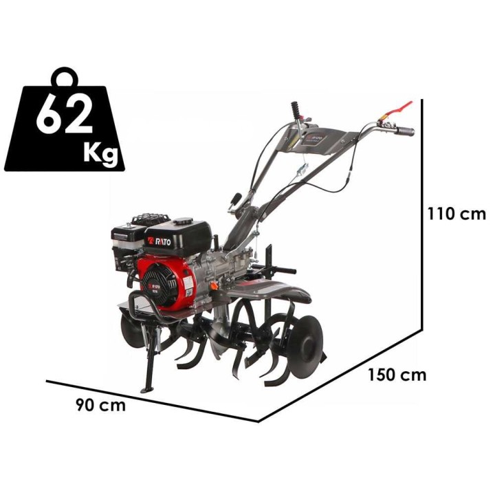 RG 3.6-75Q-Z bensiinijyrsin, Rato R210, 7 HP, 75 cm, 2 + 1
