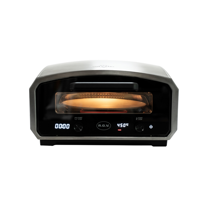 R G V Vulcano sähköinen pizzauuni 2 100 W 450 C pyörivä paistokivi