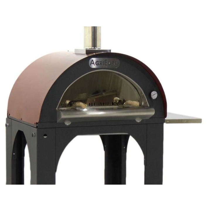 Cibus Red 80 × 60 puu-uuni ulkokäyttöön, 4 pizzaa, punainen katto